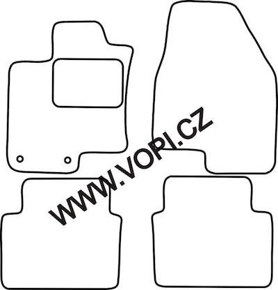 Přesné gumové koberce béžové / šedé Nissan Qashqua 7 osob 2008 ->